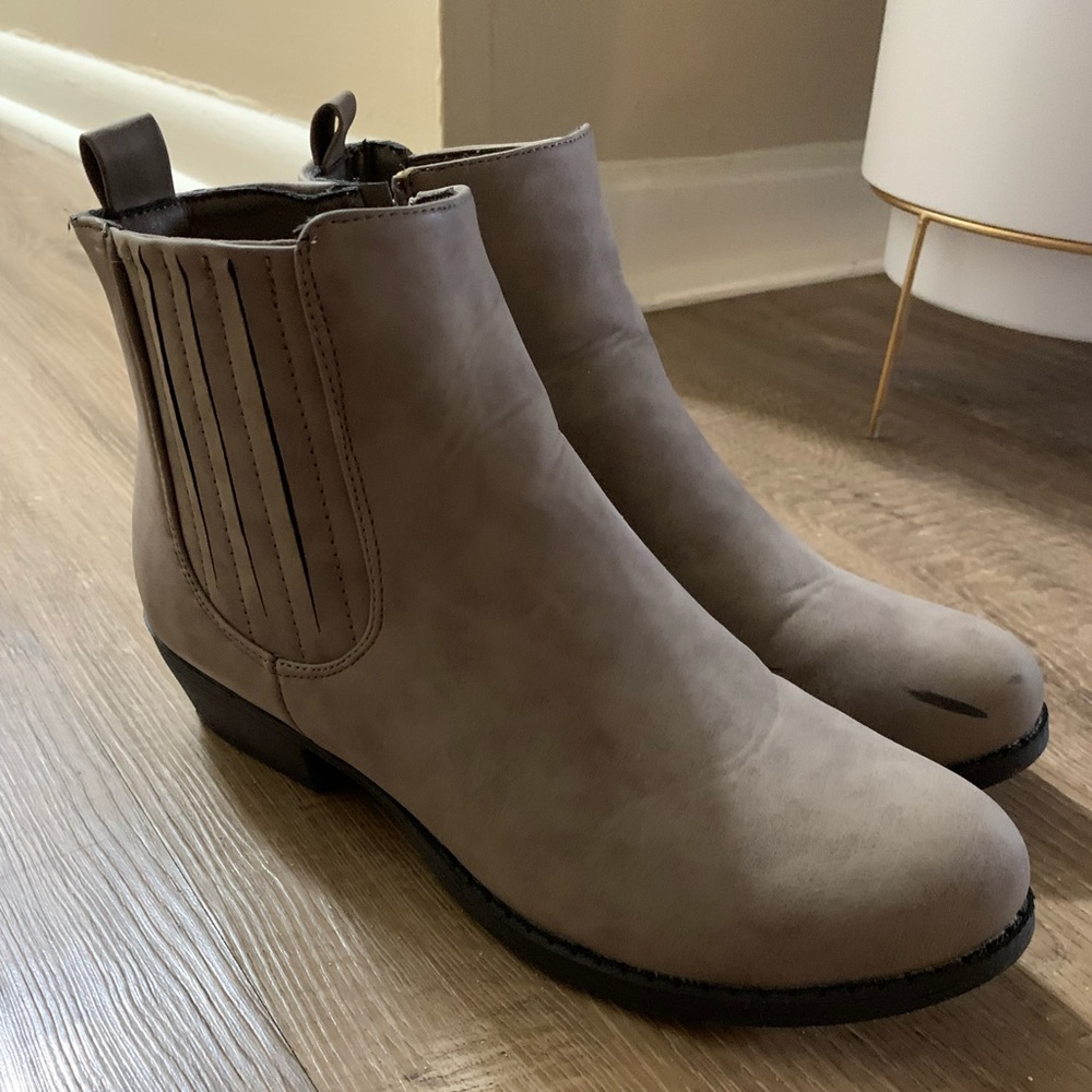 Charlotte Russe Taupe Ankle Booties